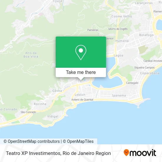 Teatro XP Investimentos map