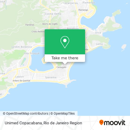 Unimed Copacabana map