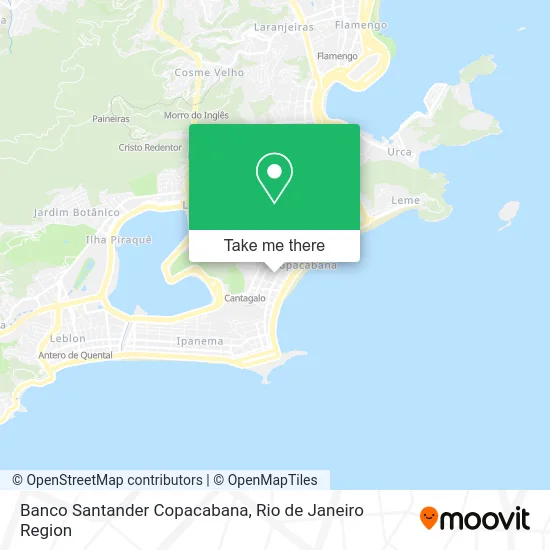 Banco Santander Copacabana map