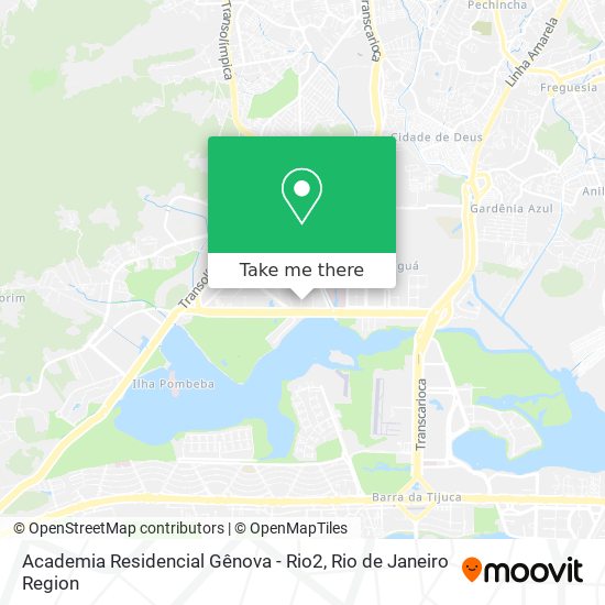 Mapa Academia Residencial Gênova - Rio2