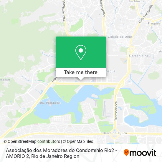 Mapa Associação dos Moradores do Condomínio Rio2 - AMORIO 2