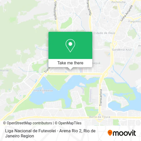 Liga Nacional de Futevolei - Arena Rio 2 map