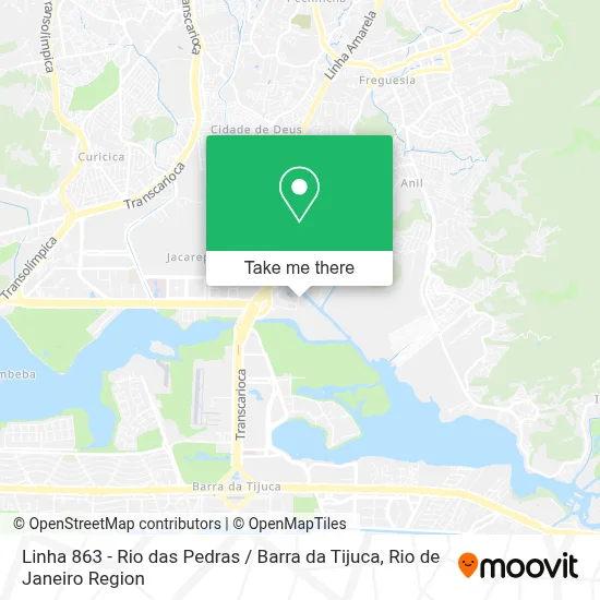 Linha 863 - Rio das Pedras / Barra da Tijuca map