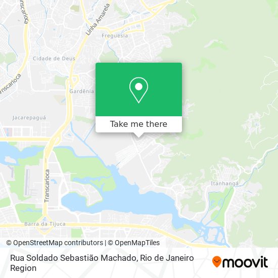 Mapa Rua Soldado Sebastião Machado