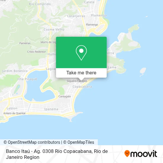 Banco Itaú - Ag. 0308 Rio Copacabana map