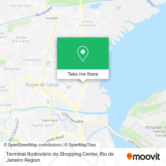 Terminal Rodoviário do Shopping Center map