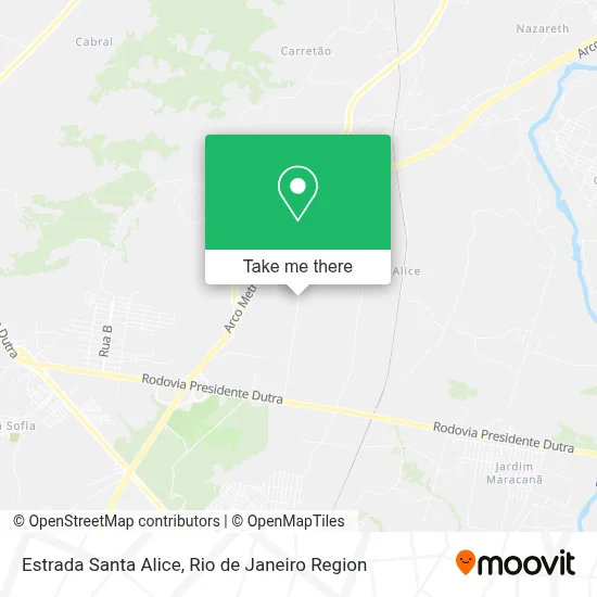 Estrada Santa Alice map
