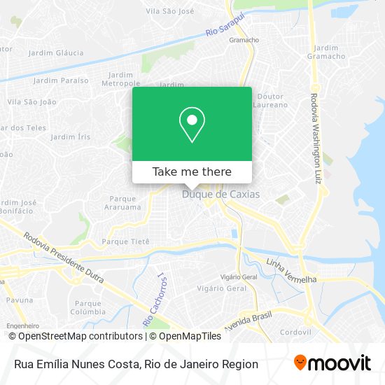 Mapa Rua Emília Nunes Costa