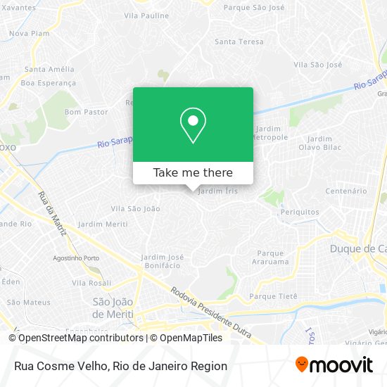 Mapa Rua Cosme Velho