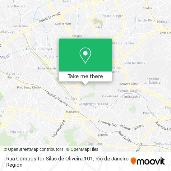Mapa Rua Compositor Silas de Oliveira 101