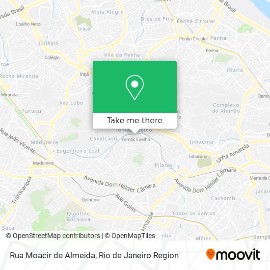 Mapa Rua Moacir de Almeida