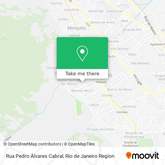 Mapa Rua Pedro Álvares Cabral