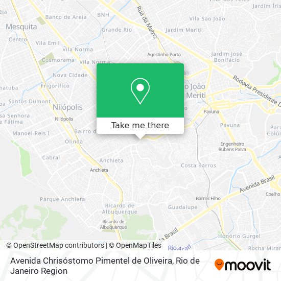 Mapa Avenida Chrisóstomo Pimentel de Oliveira