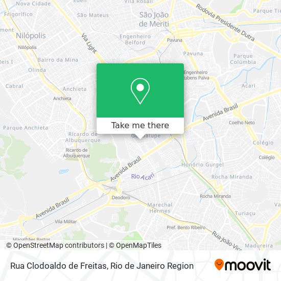 Mapa Rua Clodoaldo de Freitas