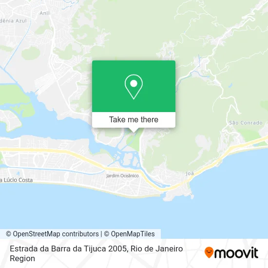 Estrada da Barra da Tijuca 2005 map