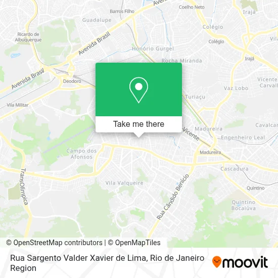 Rua Sargento Valder Xavier de Lima map