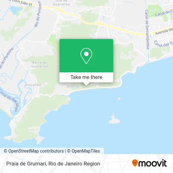 Praia de Grumari map