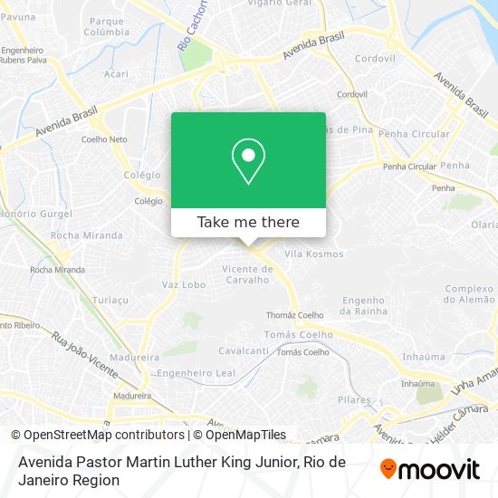 Avenida Pastor Martin Luther King Junior map