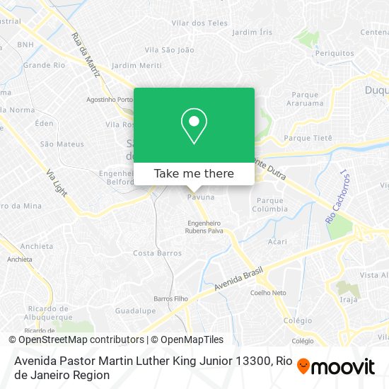 Avenida Pastor Martin Luther King Junior 13300 map