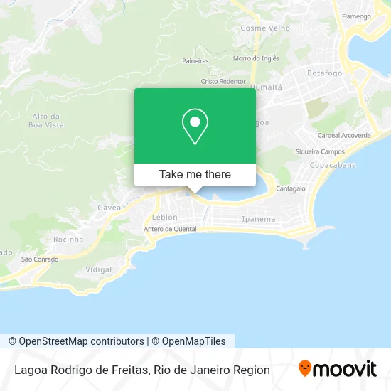 Lagoa Rodrigo de Freitas map