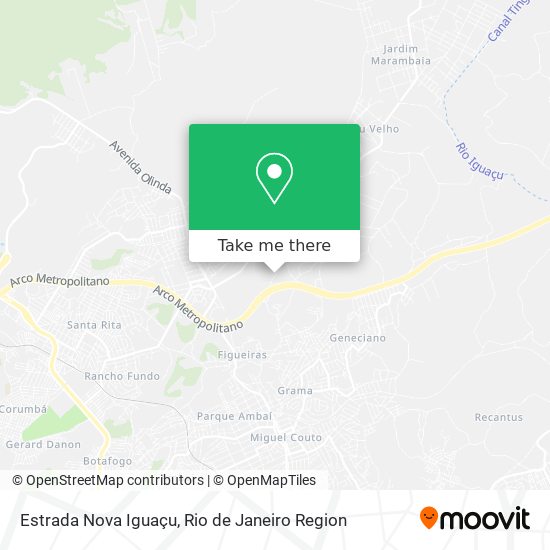 Estrada Nova Iguaçu map