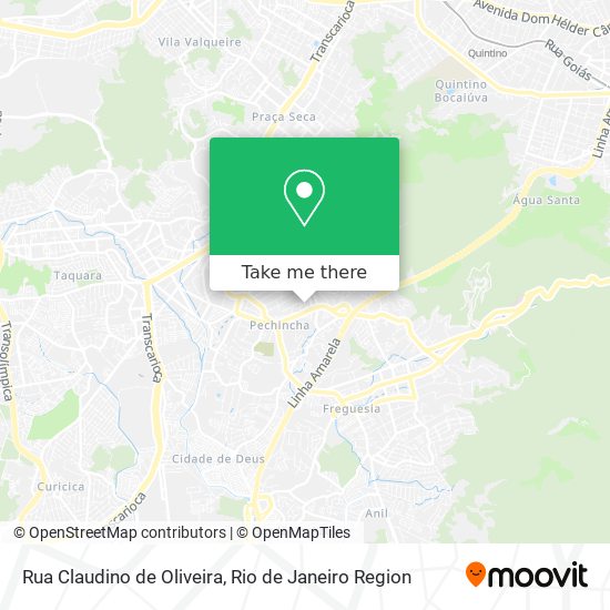 Mapa Rua Claudino de Oliveira