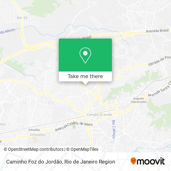 Caminho Foz do Jordão map