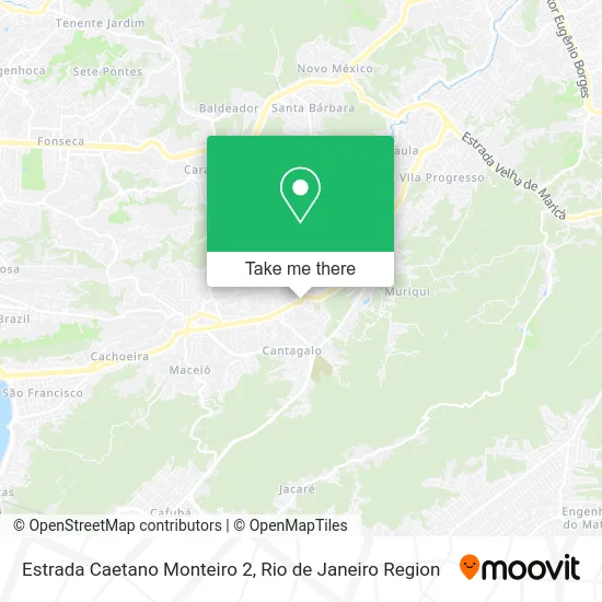 Estrada Caetano Monteiro 2 map