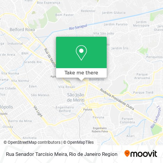 Mapa Rua Senador Tarcísio Meira