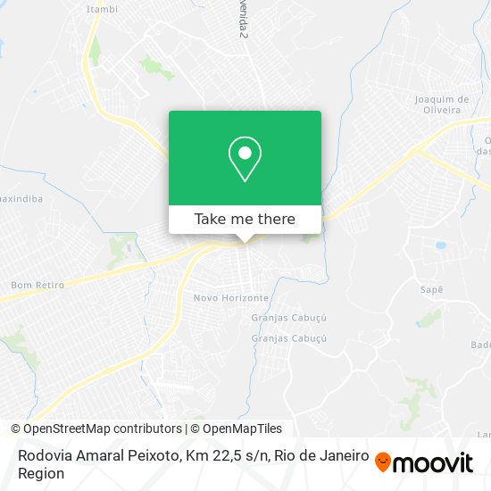 Mapa Rodovia Amaral Peixoto, Km 22,5 s / n