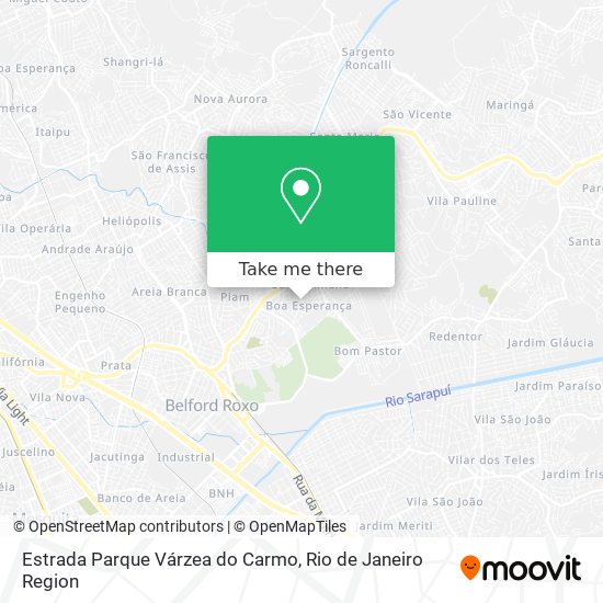 Mapa Estrada Parque Várzea do Carmo