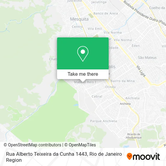 Rua Alberto Teixeira da Cunha 1443 map