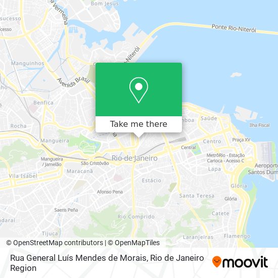 Mapa Rua General Luís Mendes de Morais