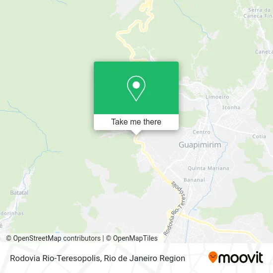 Rodovia Rio-Teresopolis map