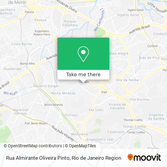 Mapa Rua Almirante Oliveira Pinto