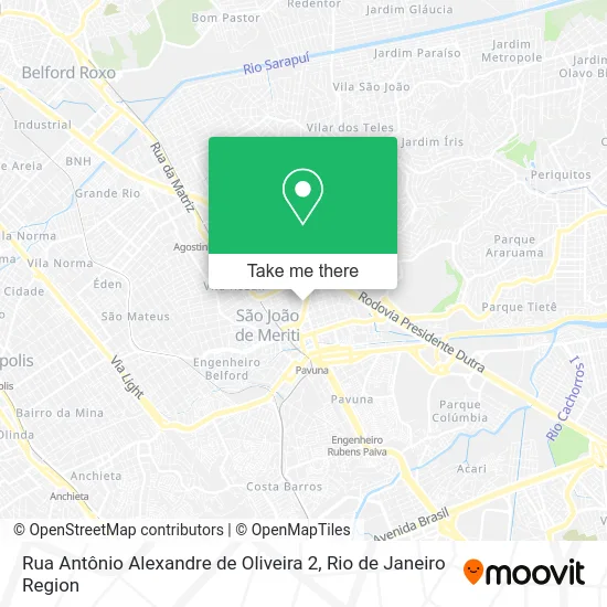 Rua Antônio Alexandre de Oliveira 2 map