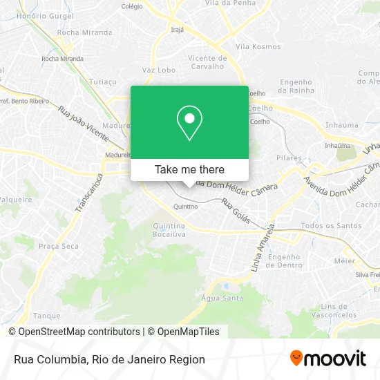 Rua Columbia map