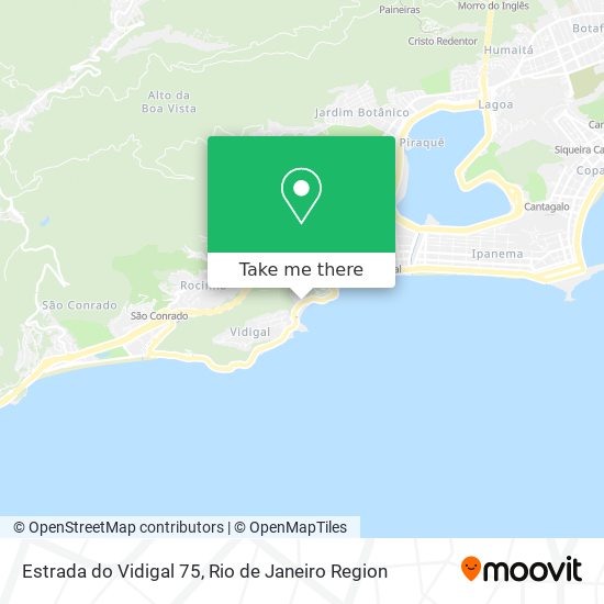 Mapa Estrada do Vidigal 75