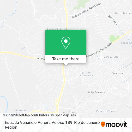 Mapa Estrada Venancio Pereira Veloso 189
