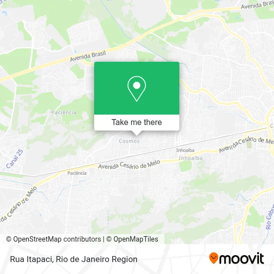 Rua Itapaci map