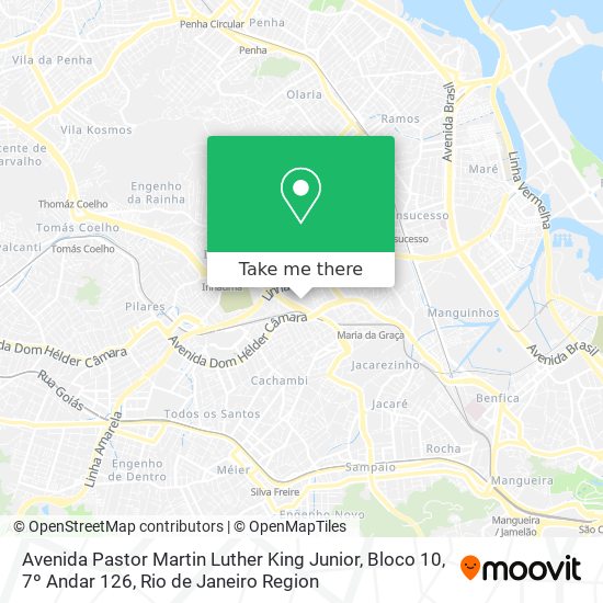 Mapa Avenida Pastor Martin Luther King Junior, Bloco 10, 7º Andar 126