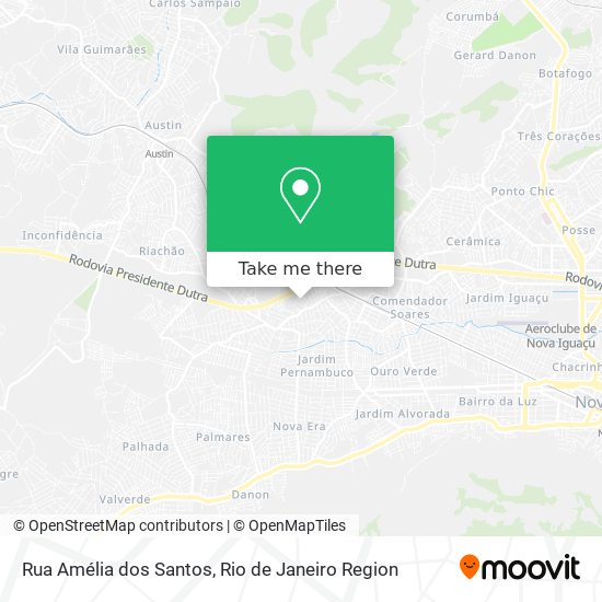 Mapa Rua Amélia dos Santos