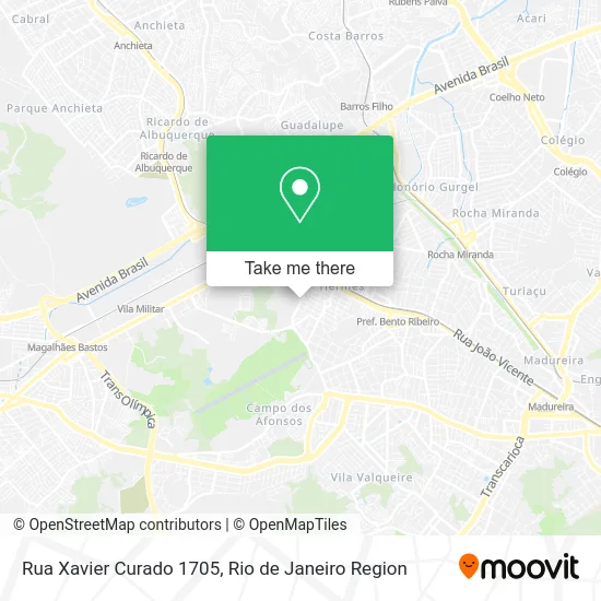 Rua Xavier Curado 1705 map