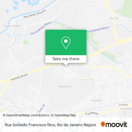 Rua Soldado Francisco Rios map