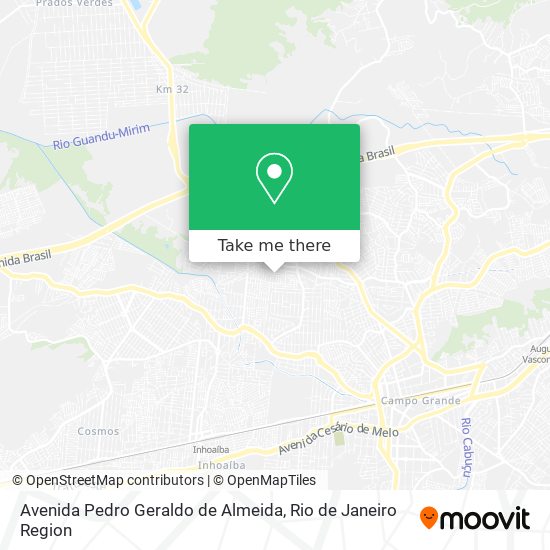 Mapa Avenida Pedro Geraldo de Almeida