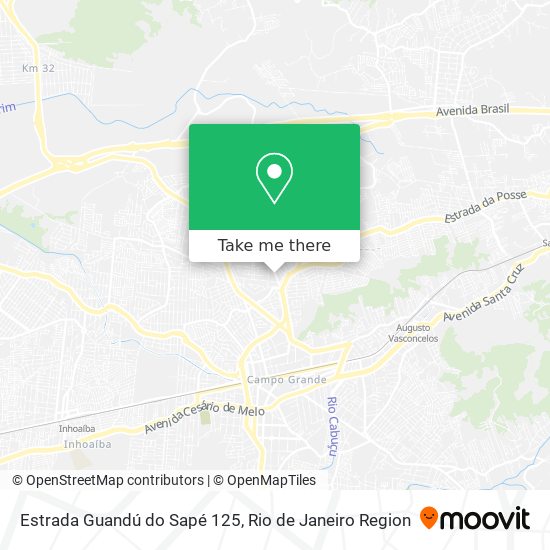 Estrada Guandú do Sapé 125 map