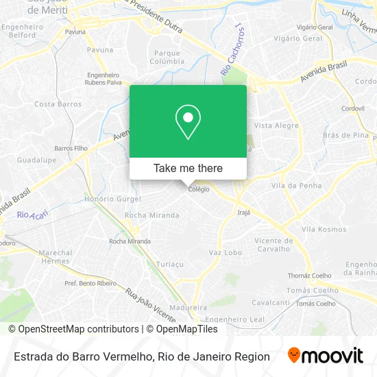 Estrada do Barro Vermelho map