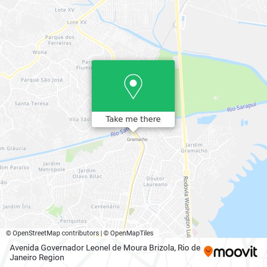 Avenida Governador Leonel de Moura Brizola map