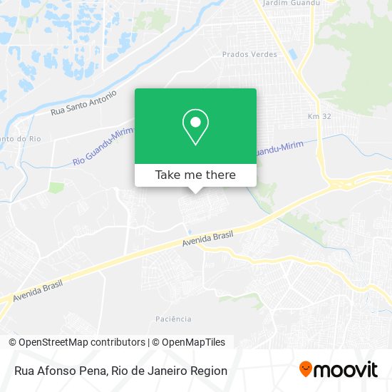 Mapa Rua Afonso Pena