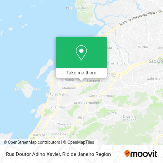 Rua Doutor Adino Xavier map